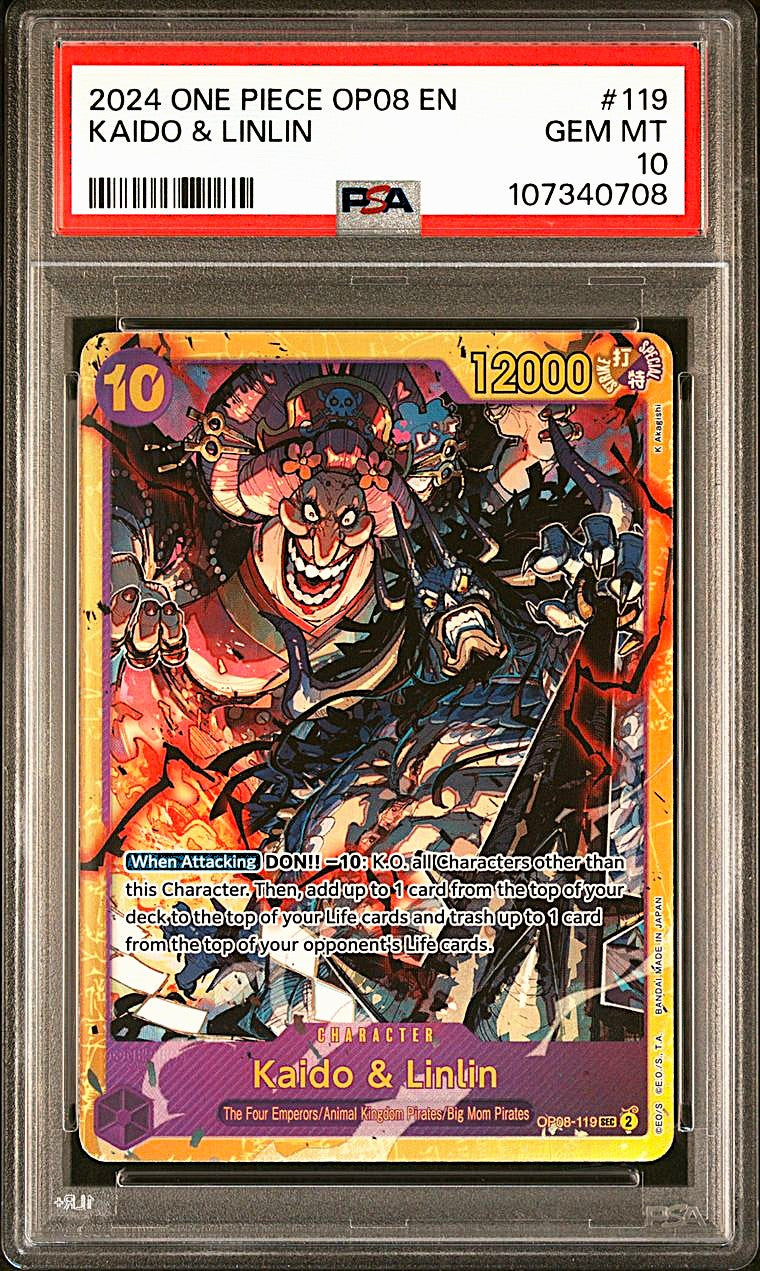 OP08-119 KAIDO & LINLIN PSA 10